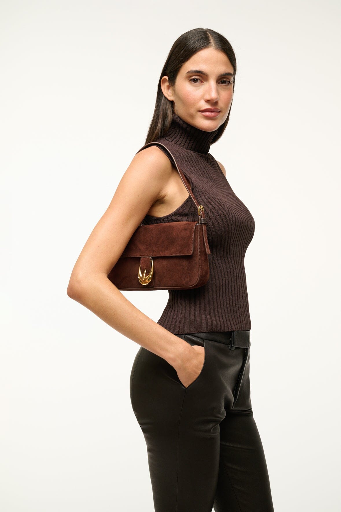 HARLOW BAG | MAHOGANY SUEDE - Image 2