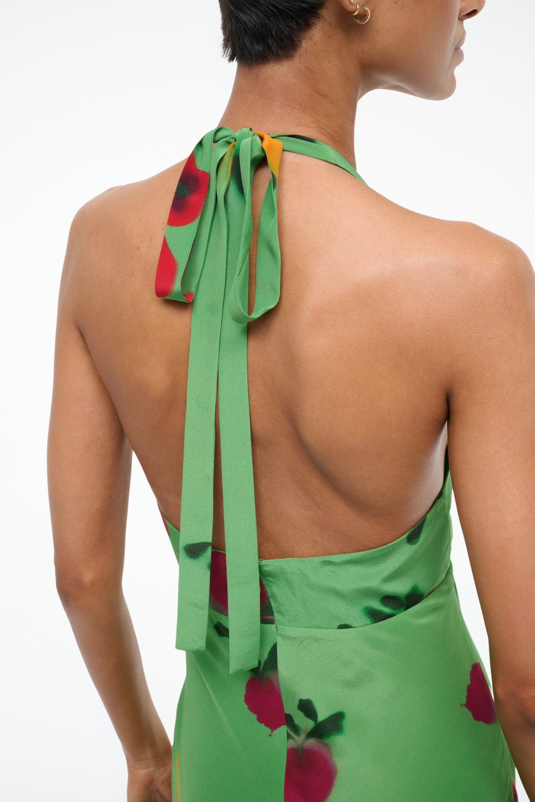 LUCCA SILK DRESS | FARMERS MARKET LEAF - Image 5