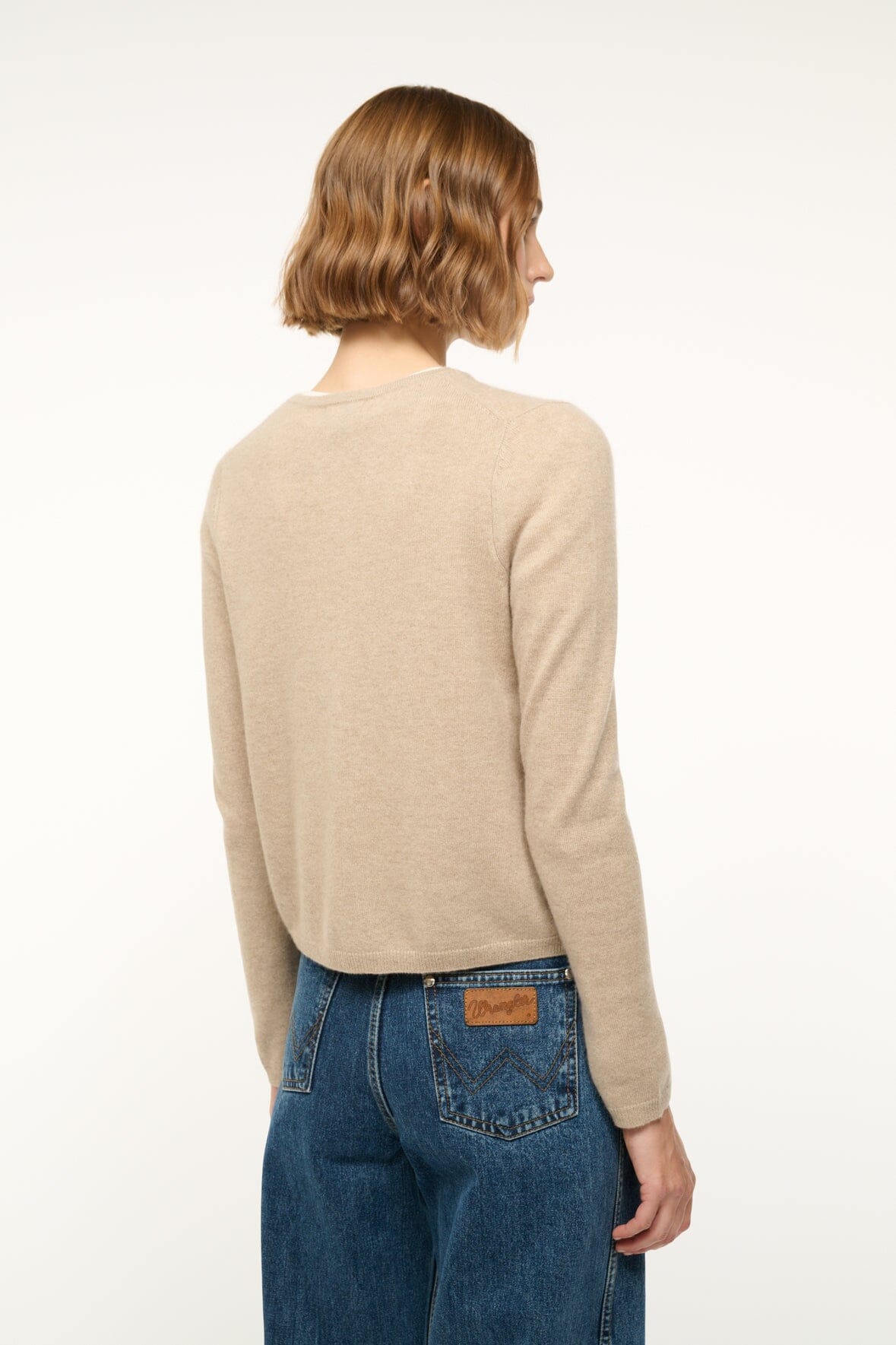 MIDNIGHT CASHMERE CARDIGAN | STONE - Image 4