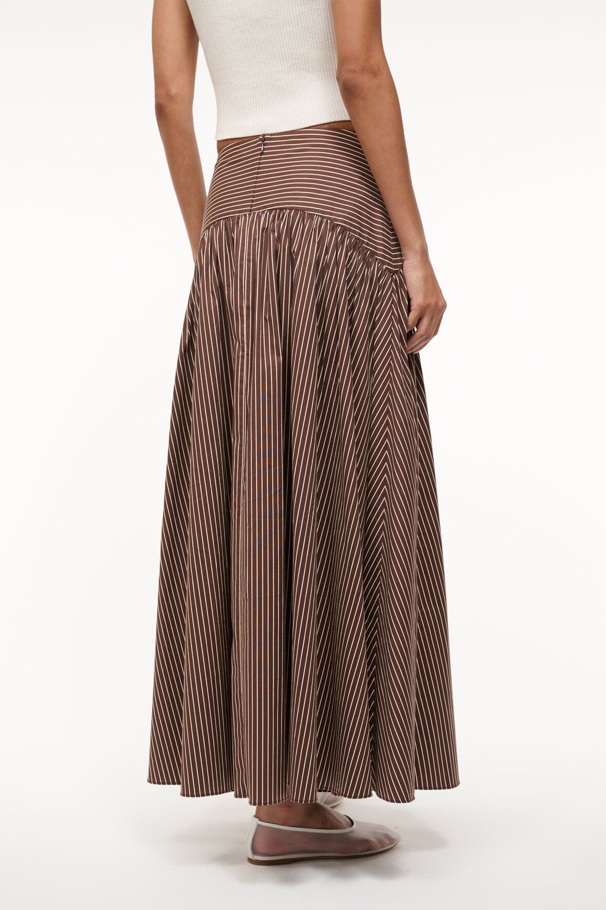 PROCIDA SKIRT | DARK OAK MICRO STRIPE - Image 5