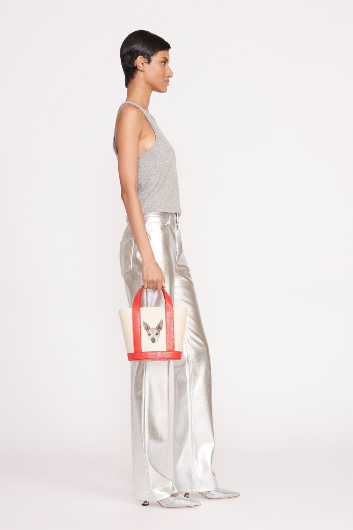 CUSTOM ALLORA MINI TOTE | CREAM RED ROSE - Image 2