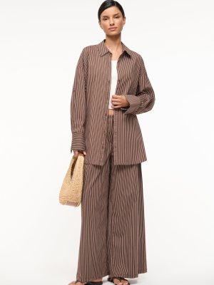 SANDBAR TOP | DARK OAK MICRO STRIPE