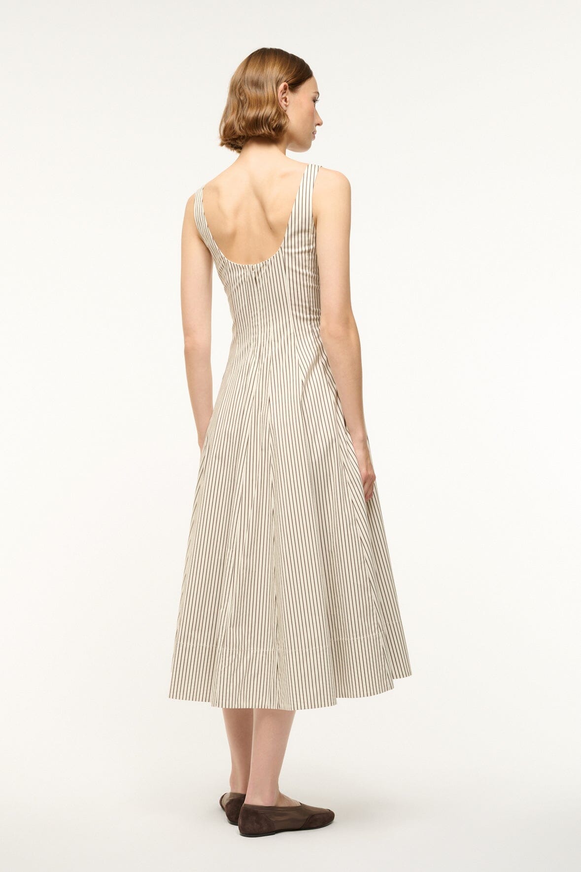 WELLS DRESS | IVORY DARK OAK MICRO STRIPE - Image 4