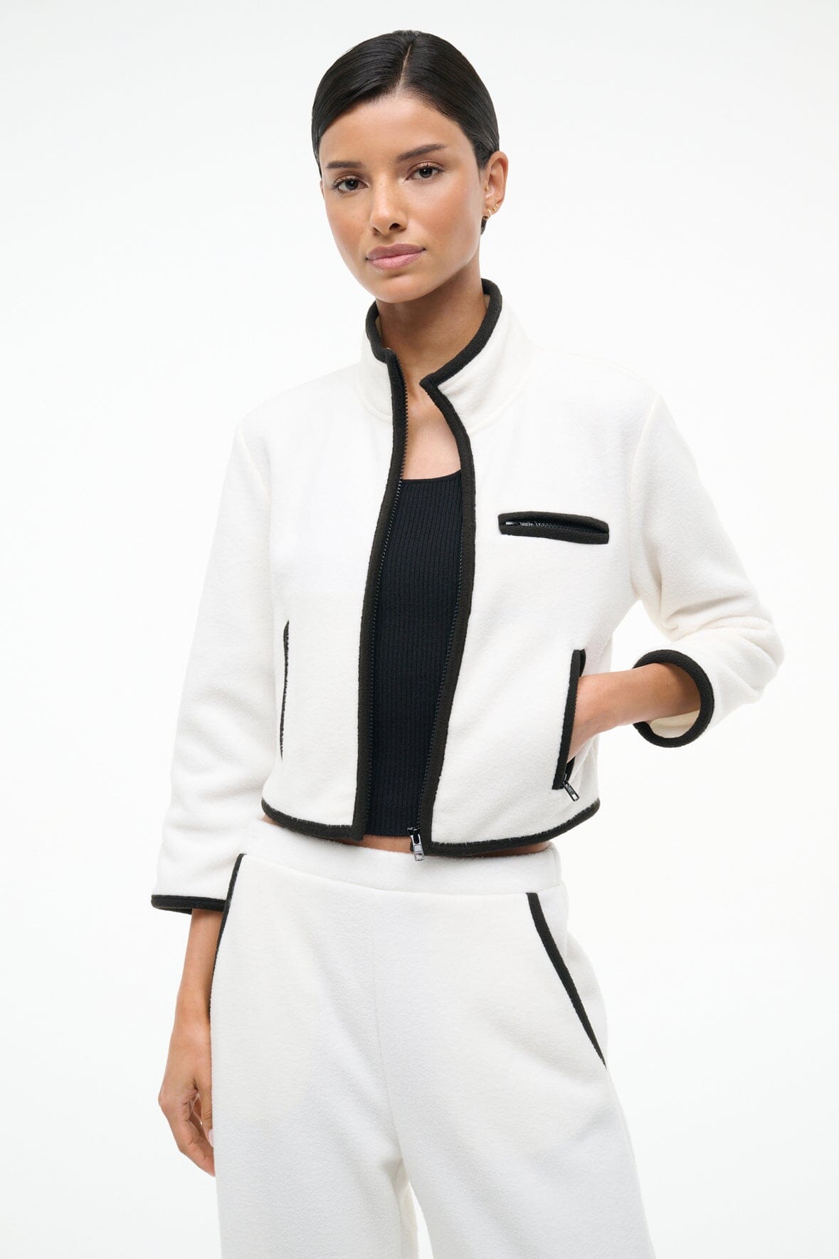 JETER JACKET | IVORY BLACK - Image 2