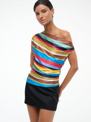 PHARE SILK TOP | MARKET STRIPE