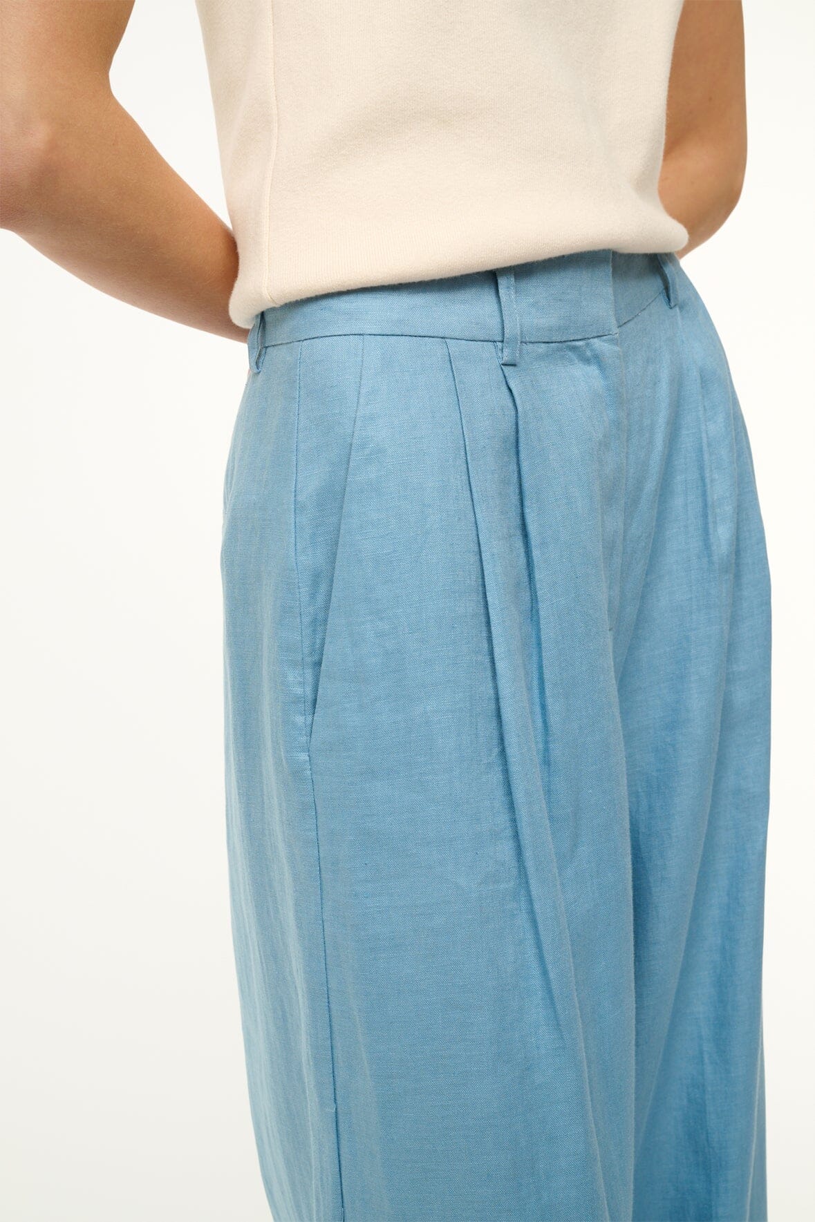 SASHA LINEN PANT | SLATE BLUE - Image 5