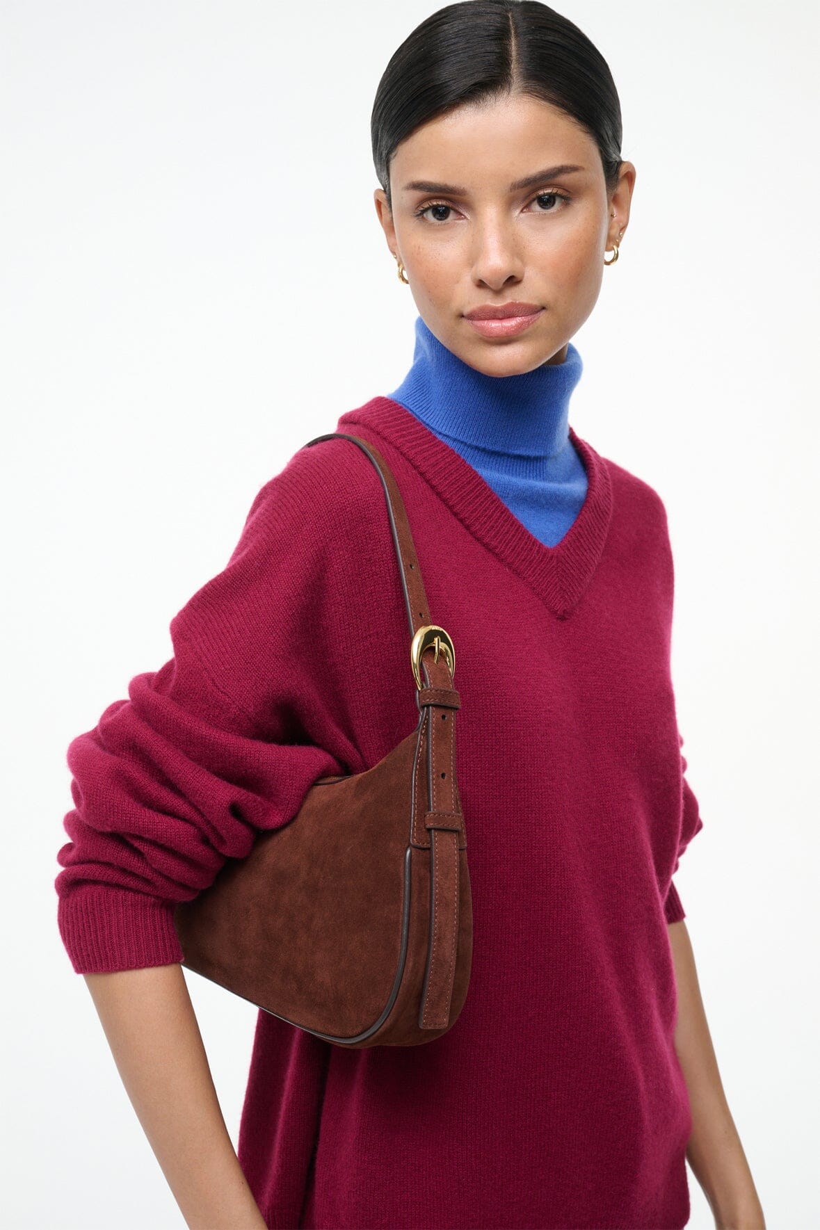 PINE SHOULDER BAG | MAHOGANY SUEDE - Image 2