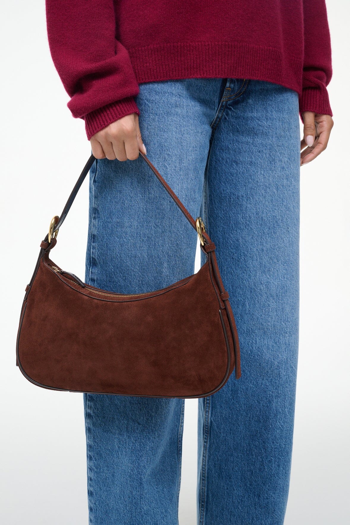 PINE SHOULDER BAG | MAHOGANY SUEDE - Image 4