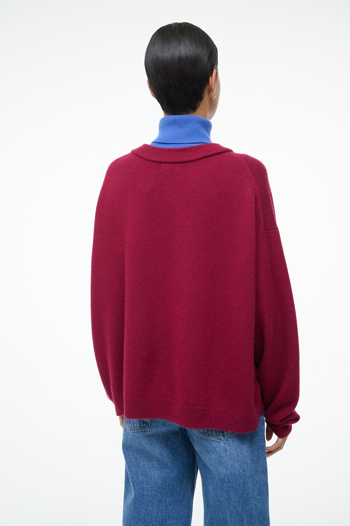 DORIS CASHMERE SWEATER | CRIMSON SAPPHIRE - Image 3