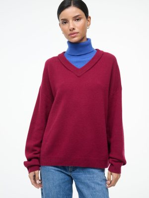 DORIS CASHMERE SWEATER | CRIMSON SAPPHIRE