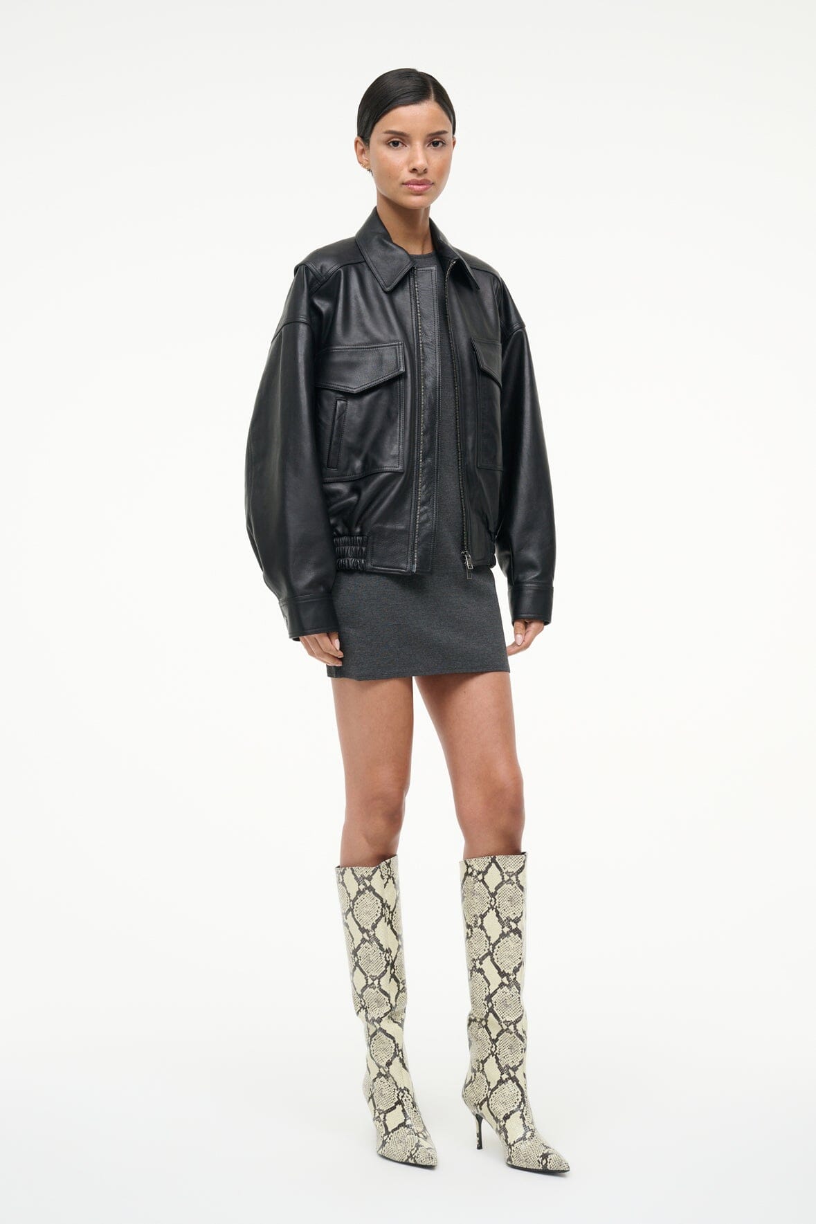 SEBASTIAN HIGH HEEL BOOT | WHITE SNAKE - Image 4