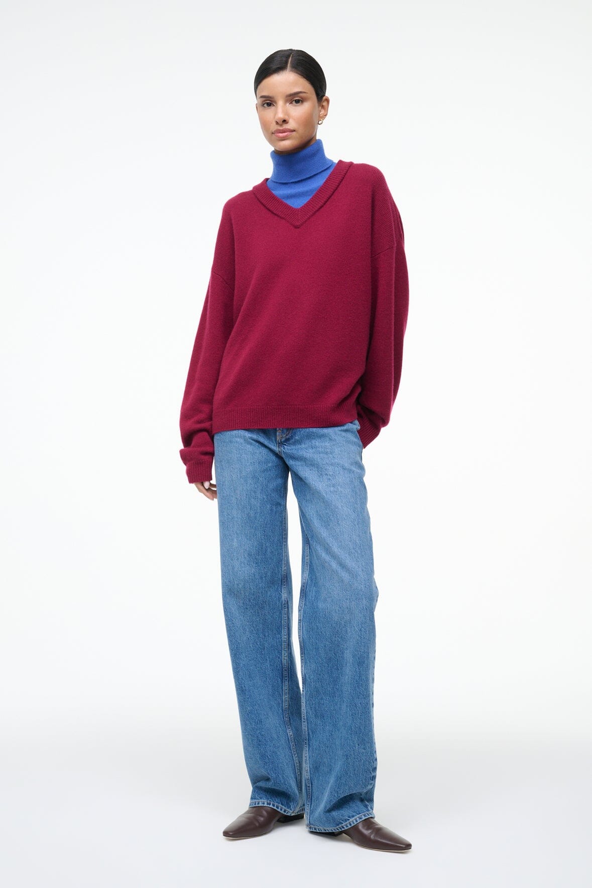 DORIS CASHMERE SWEATER | CRIMSON SAPPHIRE - Image 2