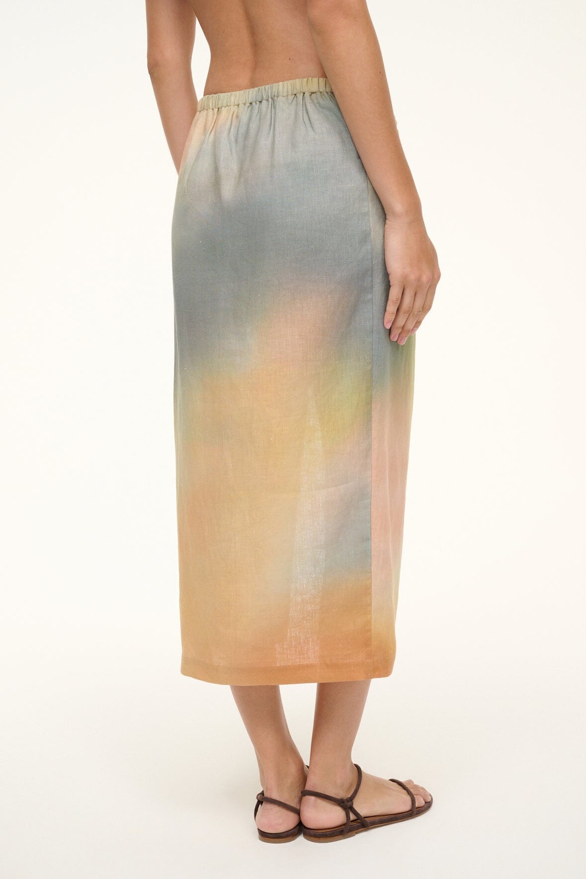 PORTO LINEN SKIRT | PASTEL CLOUDS - Image 5