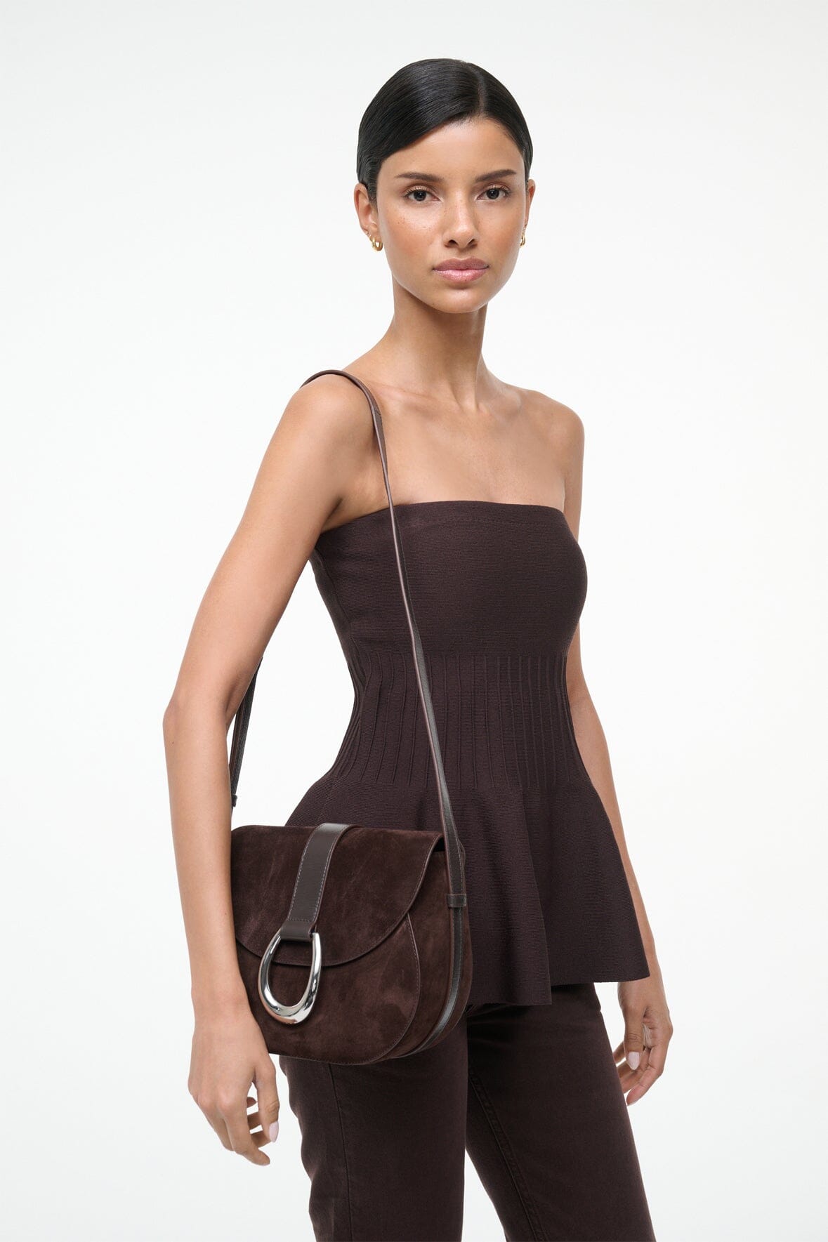 BELLA SADDLE BAG | ESPRESSO SUEDE - Image 2