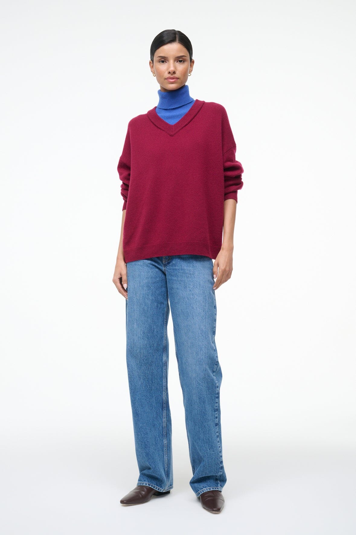 DORIS CASHMERE SWEATER | CRIMSON SAPPHIRE - Image 4
