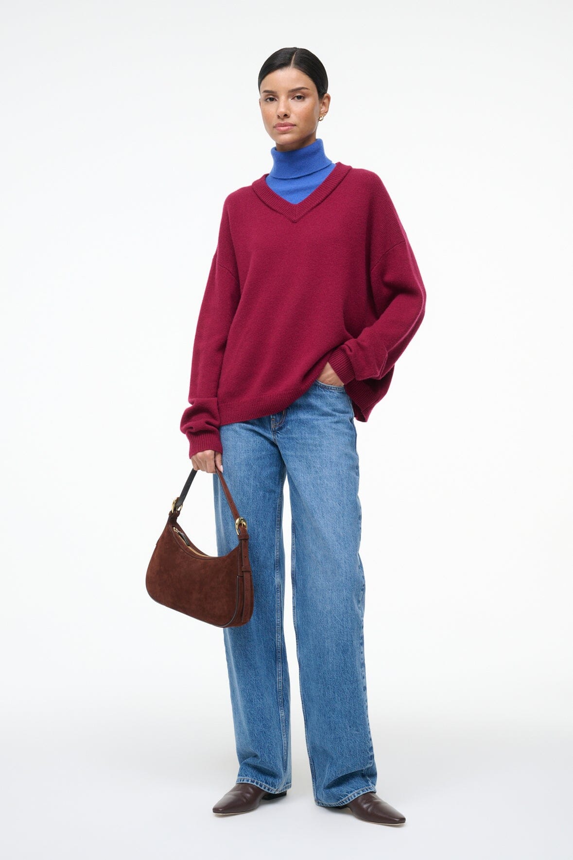 DORIS CASHMERE SWEATER | CRIMSON SAPPHIRE - Image 5