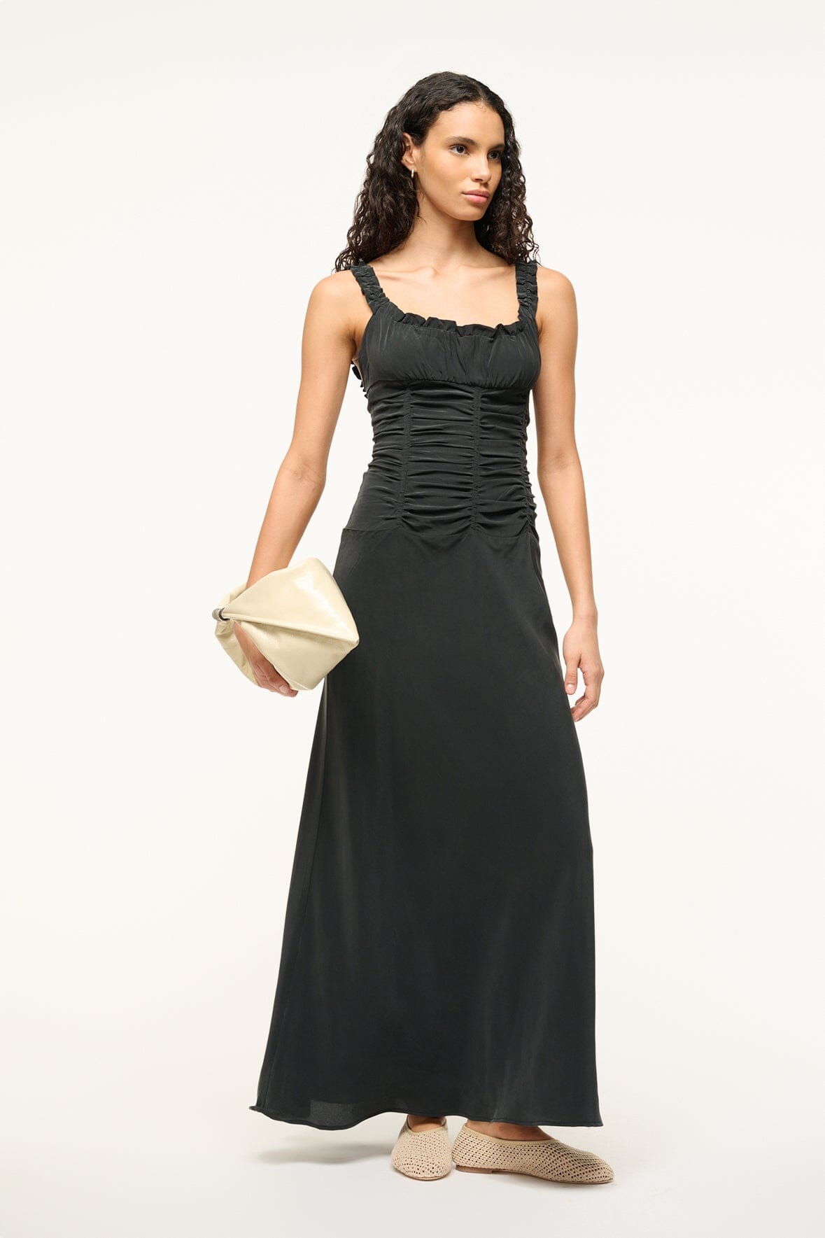 NIC SILK MAXI DRESS | BLACK - Image 5