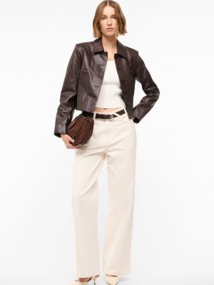 LEATHER MARINO JACKET | TIRAMISU