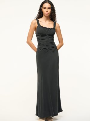 NIC SILK MAXI DRESS | BLACK