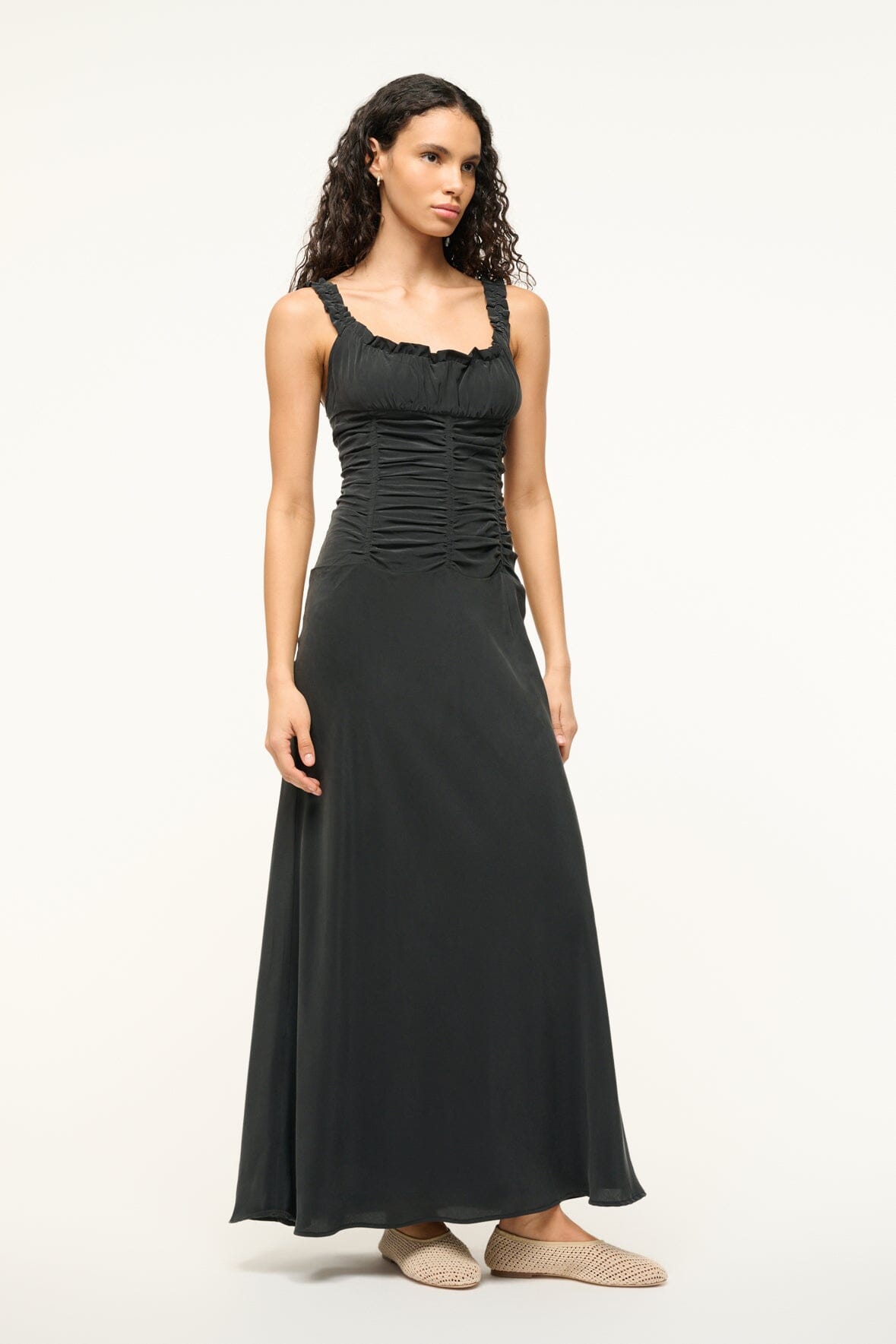 NIC SILK MAXI DRESS | BLACK - Image 3