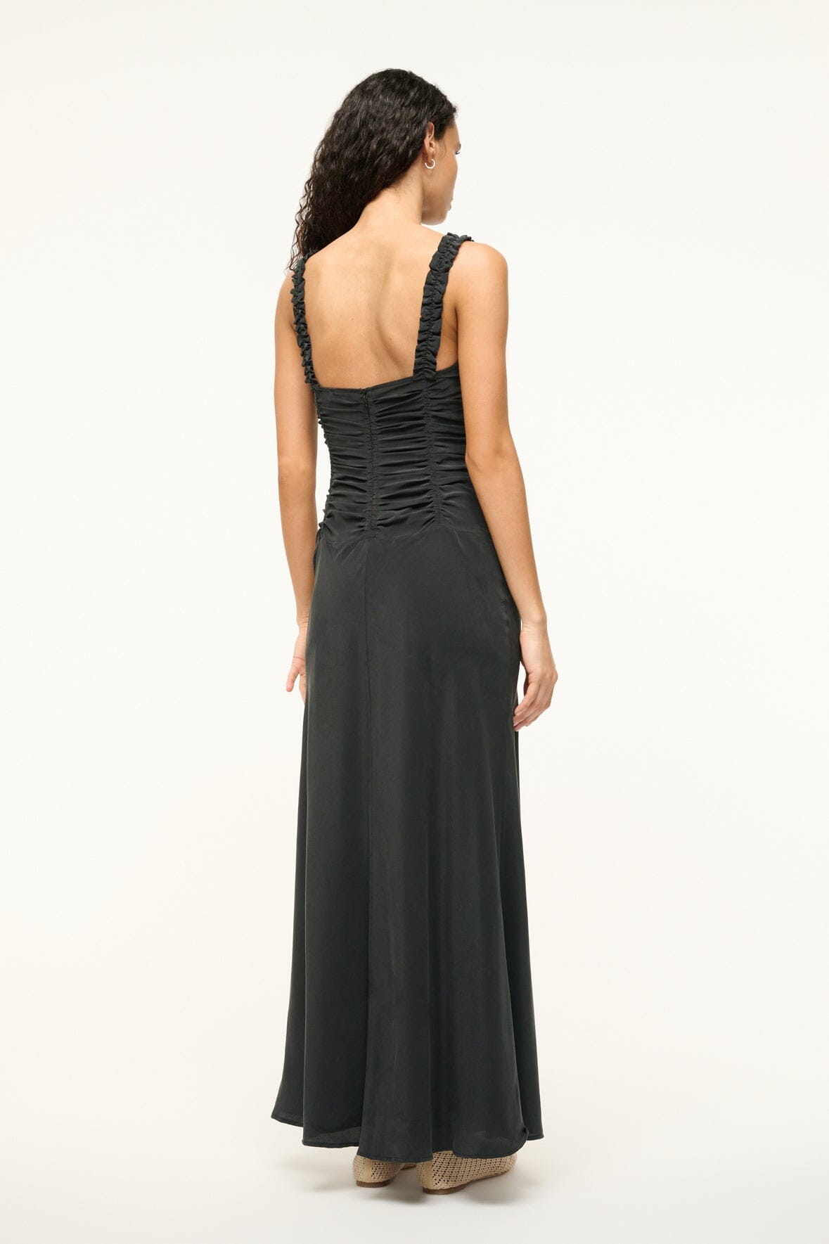 NIC SILK MAXI DRESS | BLACK - Image 4