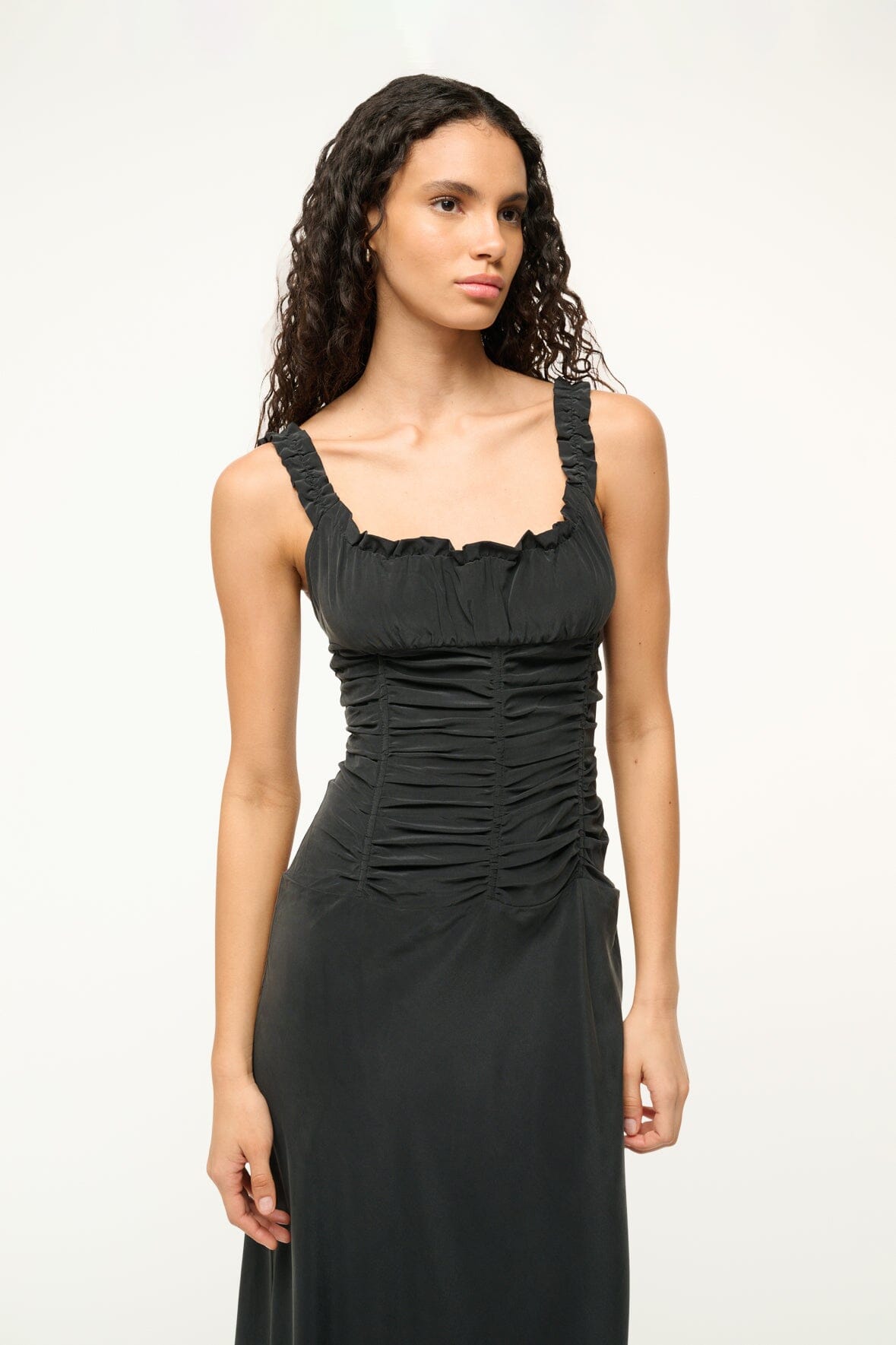 NIC SILK MAXI DRESS | BLACK - Image 2