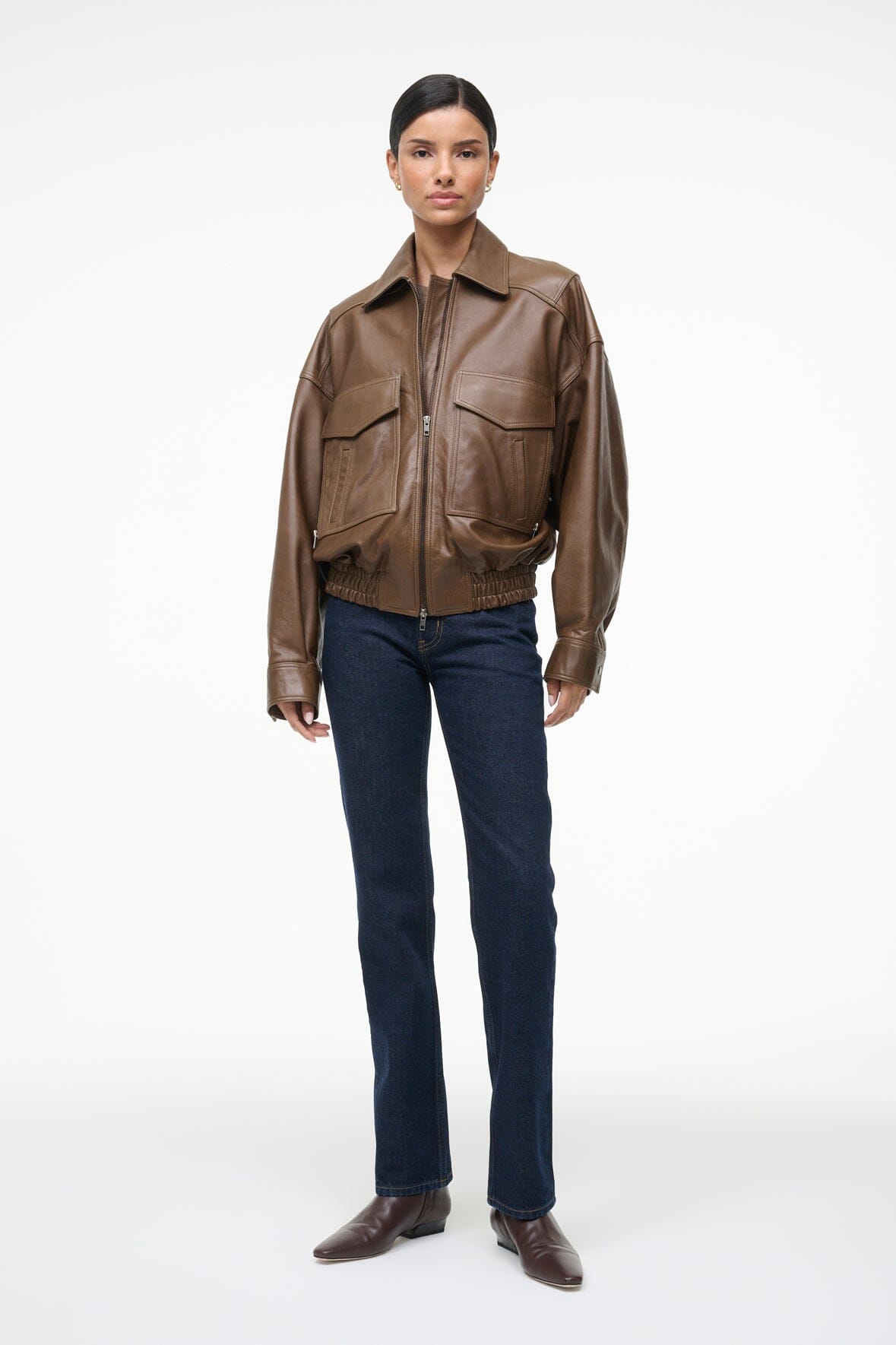 EUGENE LEATHER JACKET | TRUFFLE - Image 5