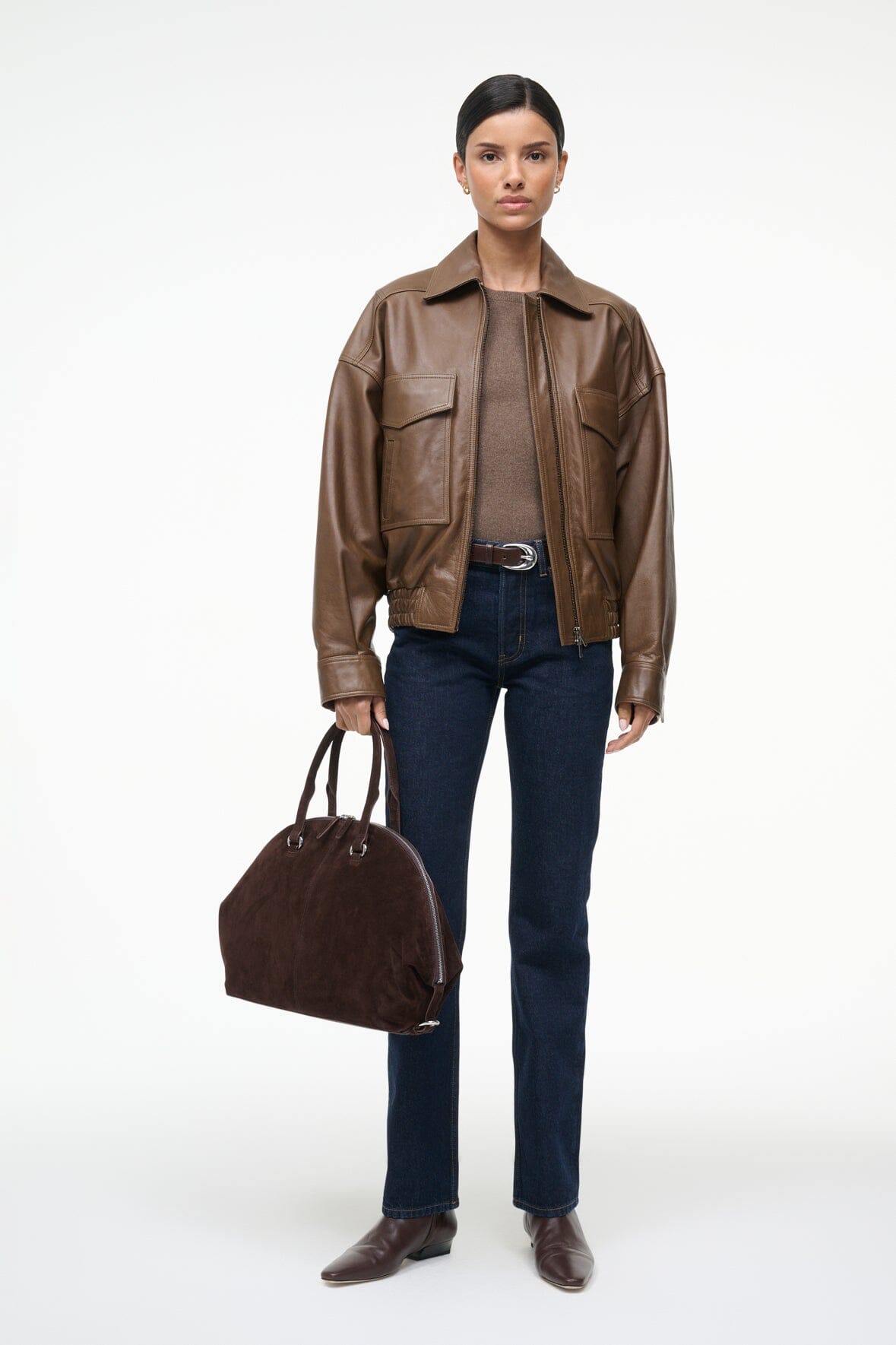 EUGENE LEATHER JACKET | TRUFFLE - Image 3