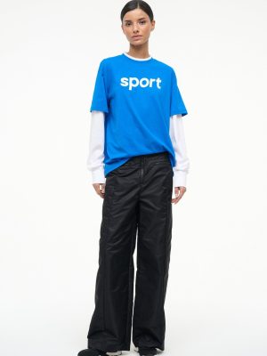 JUNIOR LONG SLEEVE TEE | VARSITY BLUE WHITE