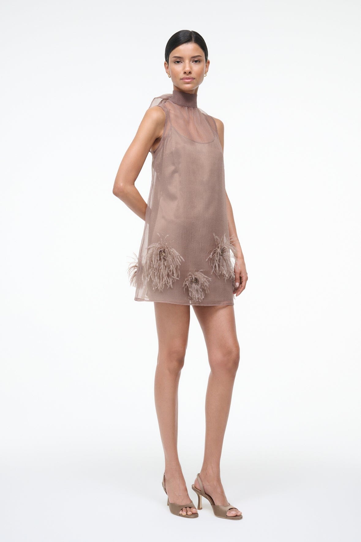 ALBEE MINI DRESS | TRUFFLE - Image 3