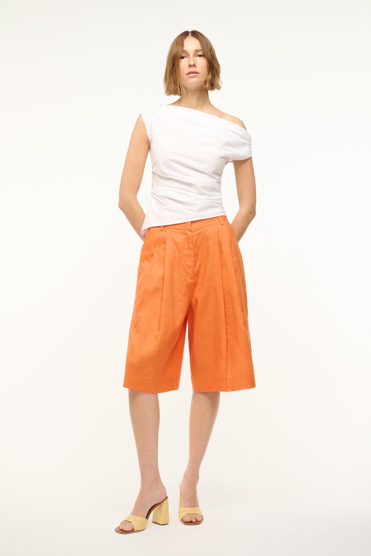 CRUZ BERMUDA LINEN SHORT | APRICOT - Image 3