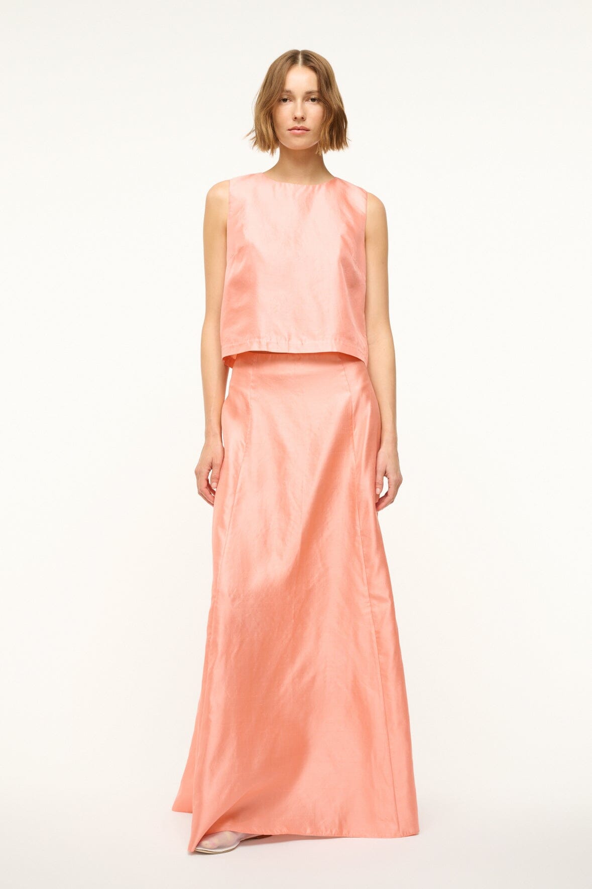 VINCENZO SILK SKIRT | CARNATION - Image 7