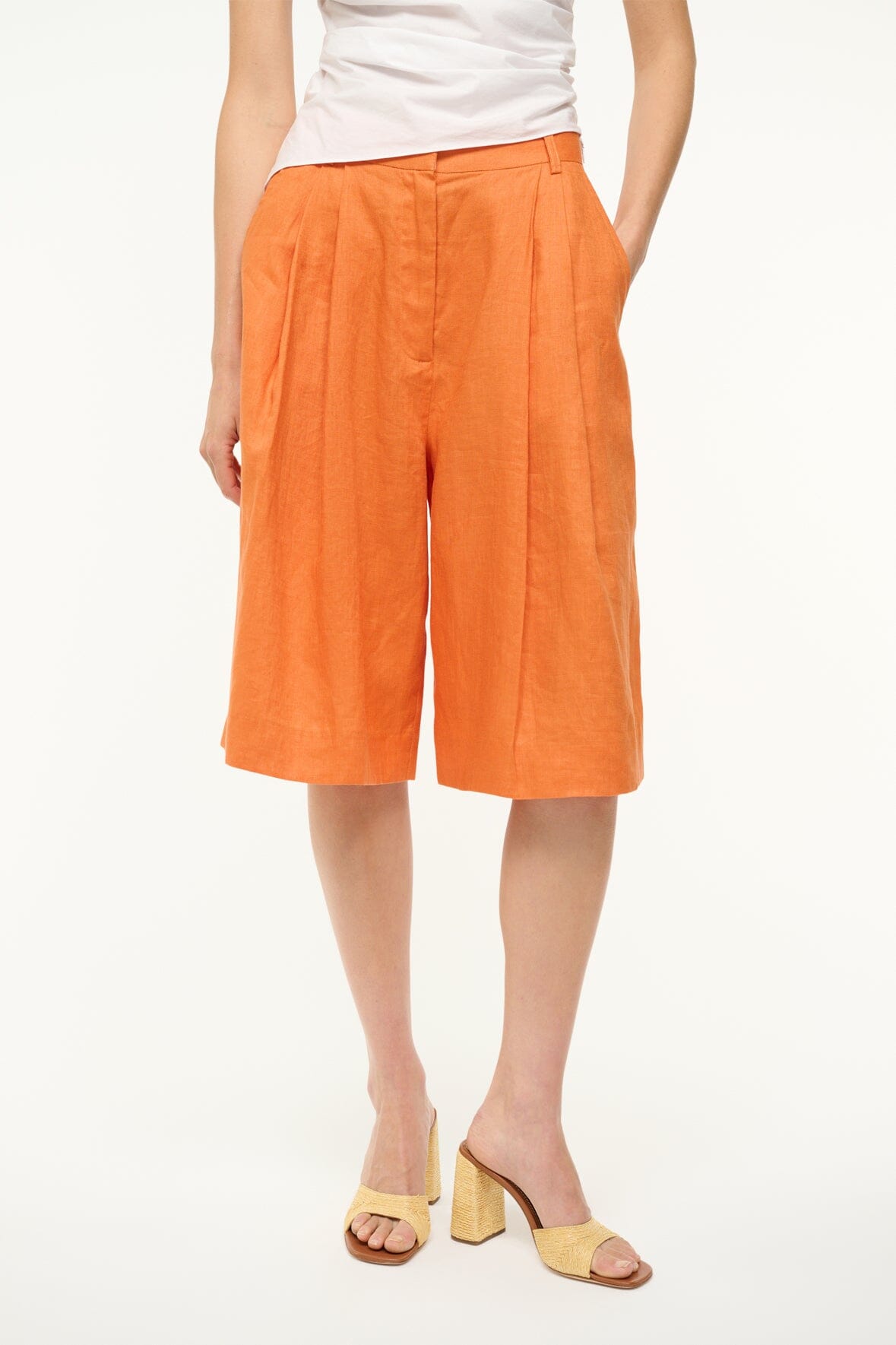 CRUZ BERMUDA LINEN SHORT | APRICOT - Image 2
