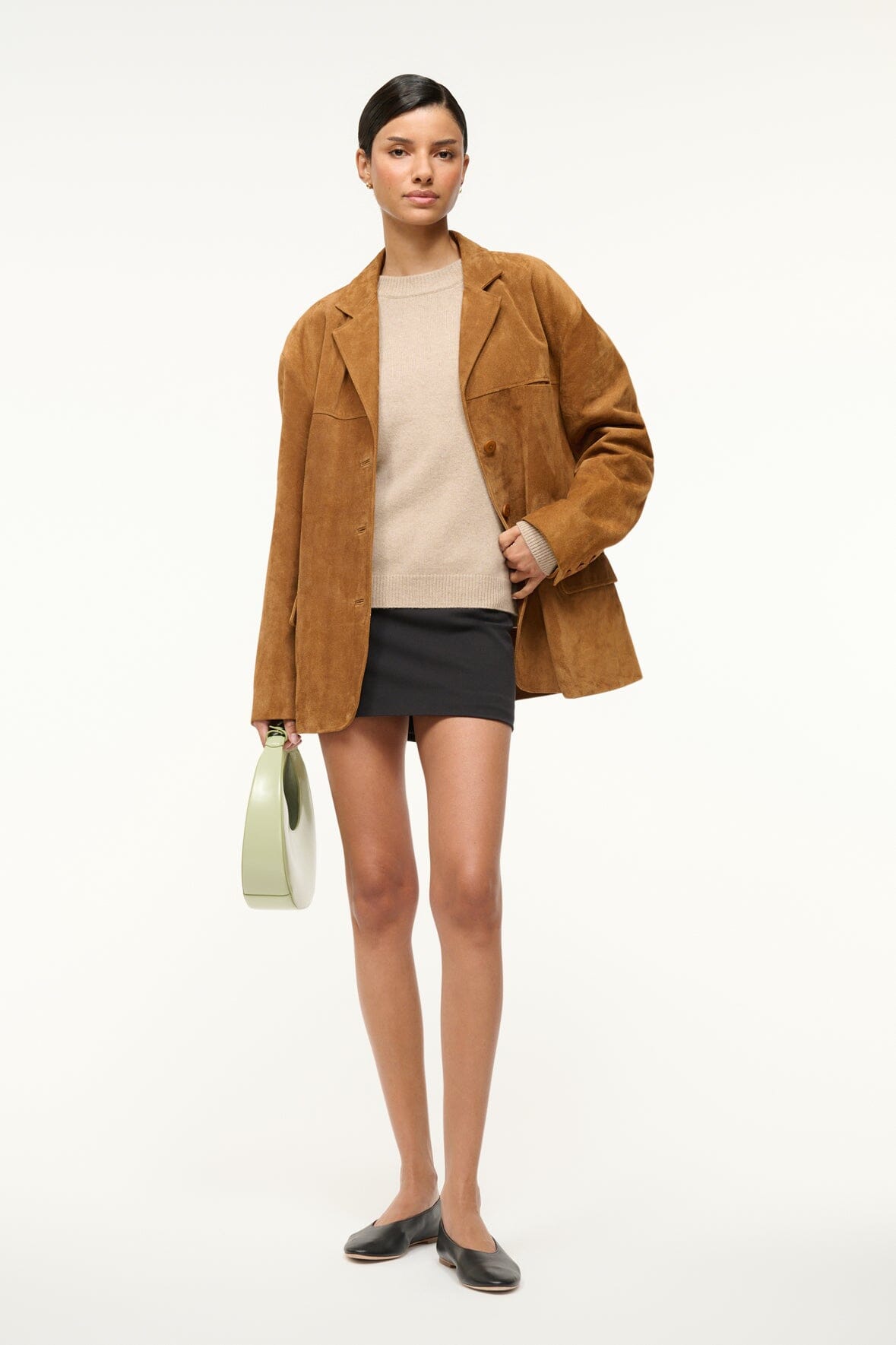 SERRANO CASHMERE RELAXED CREW | STONE - Image 4