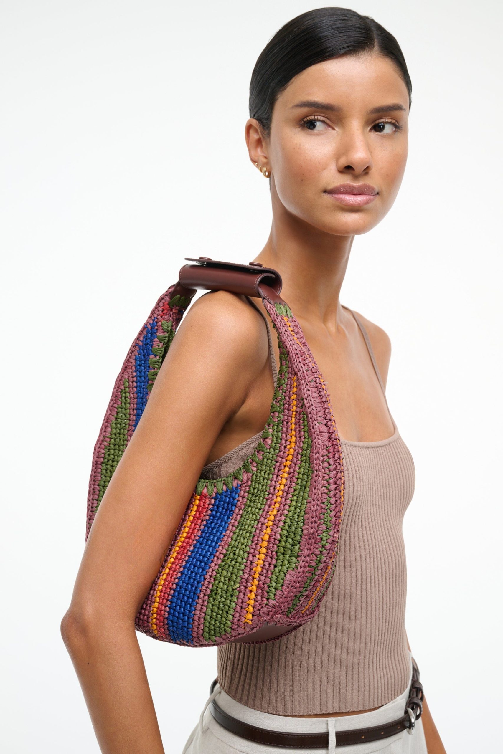 MOON RAFFIA BAG | JUNGLE STRIPE RAFFIA - Image 4