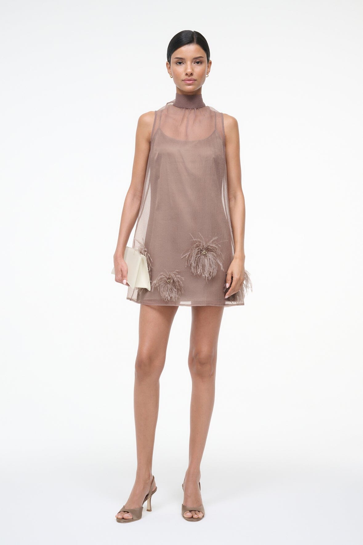 ALBEE MINI DRESS | TRUFFLE - Image 5