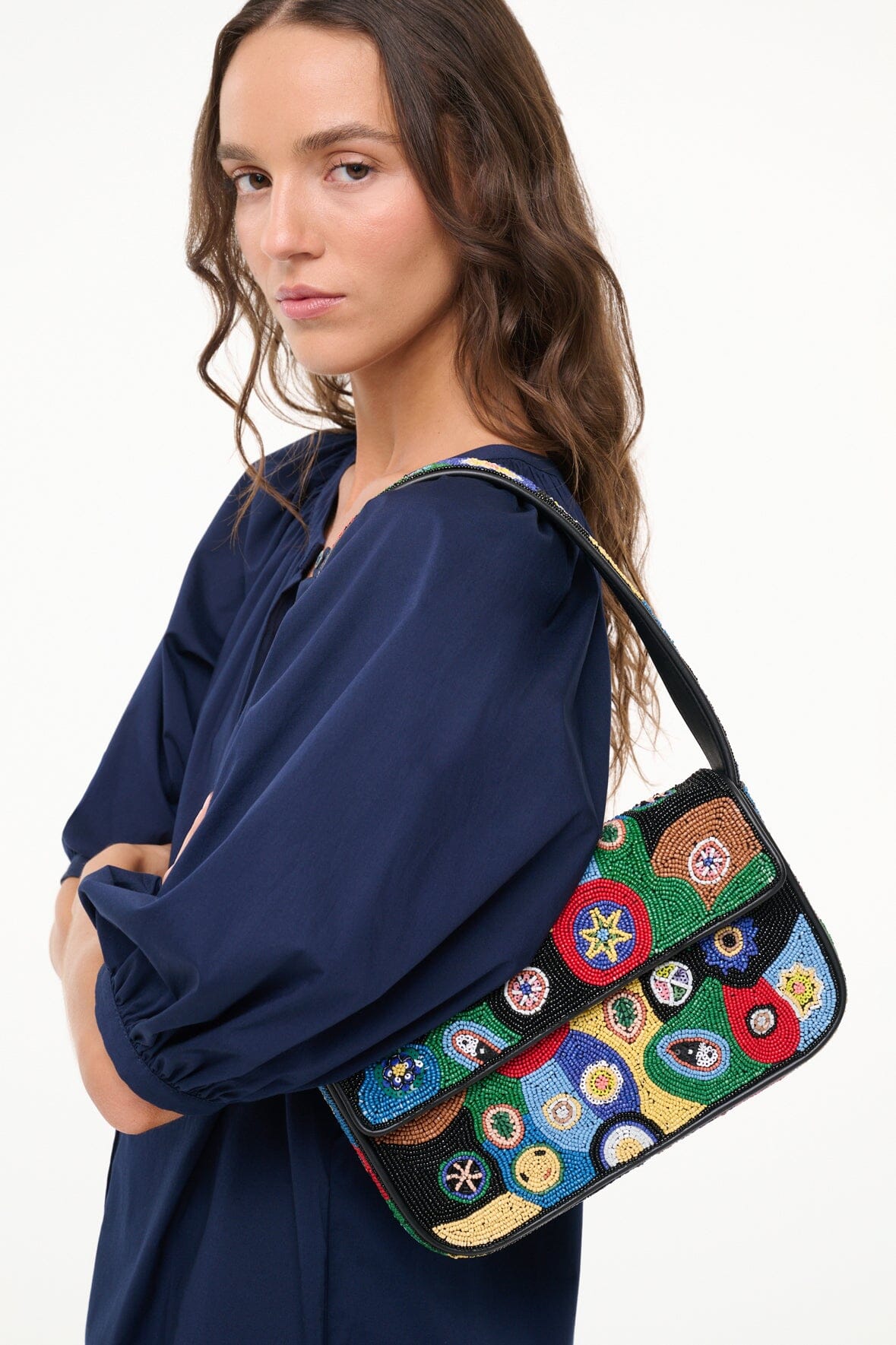 TOMMY BEADED BAG | BLACK MILLEFIORI - Image 2
