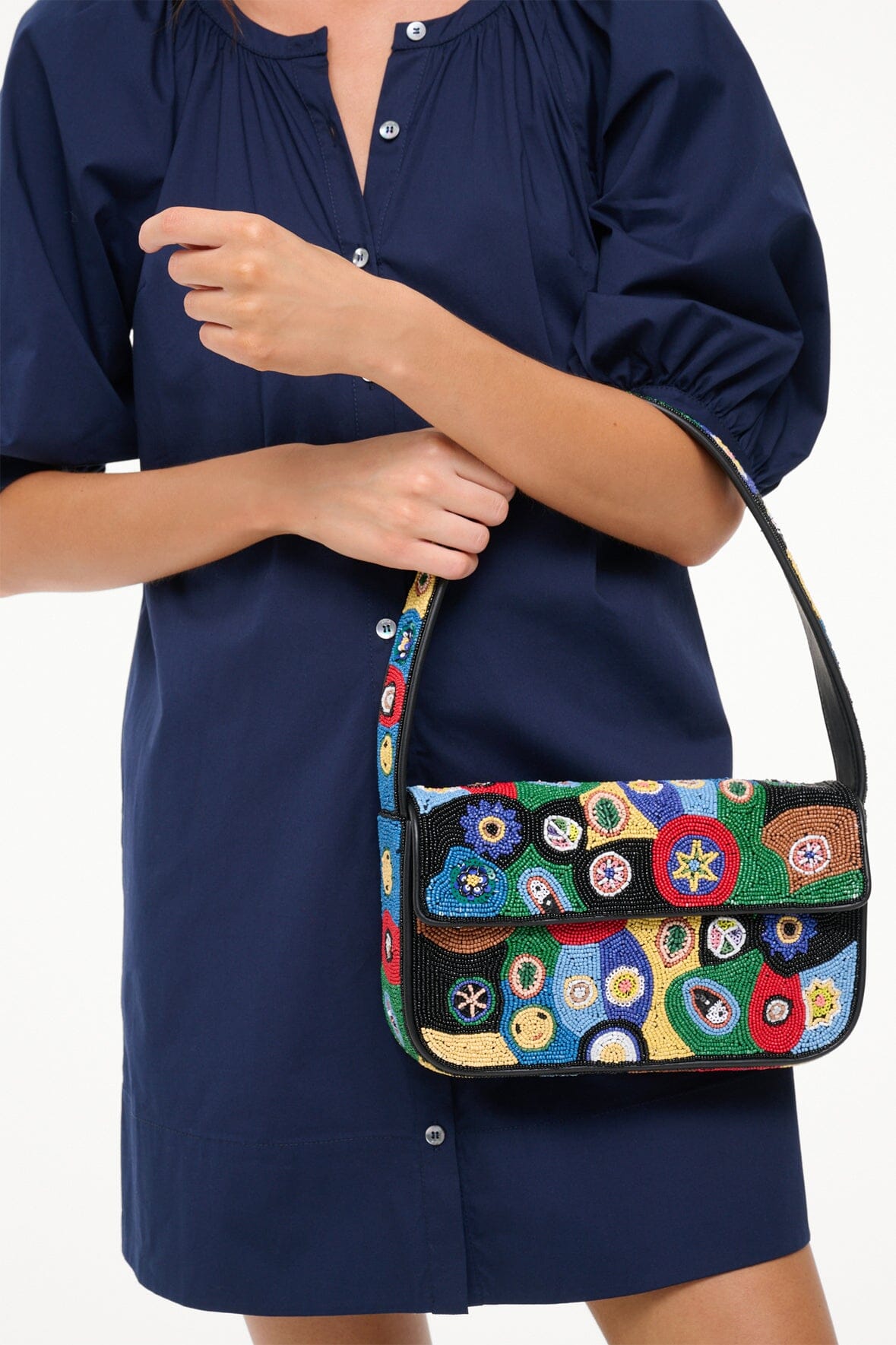 TOMMY BEADED BAG | BLACK MILLEFIORI - Image 4