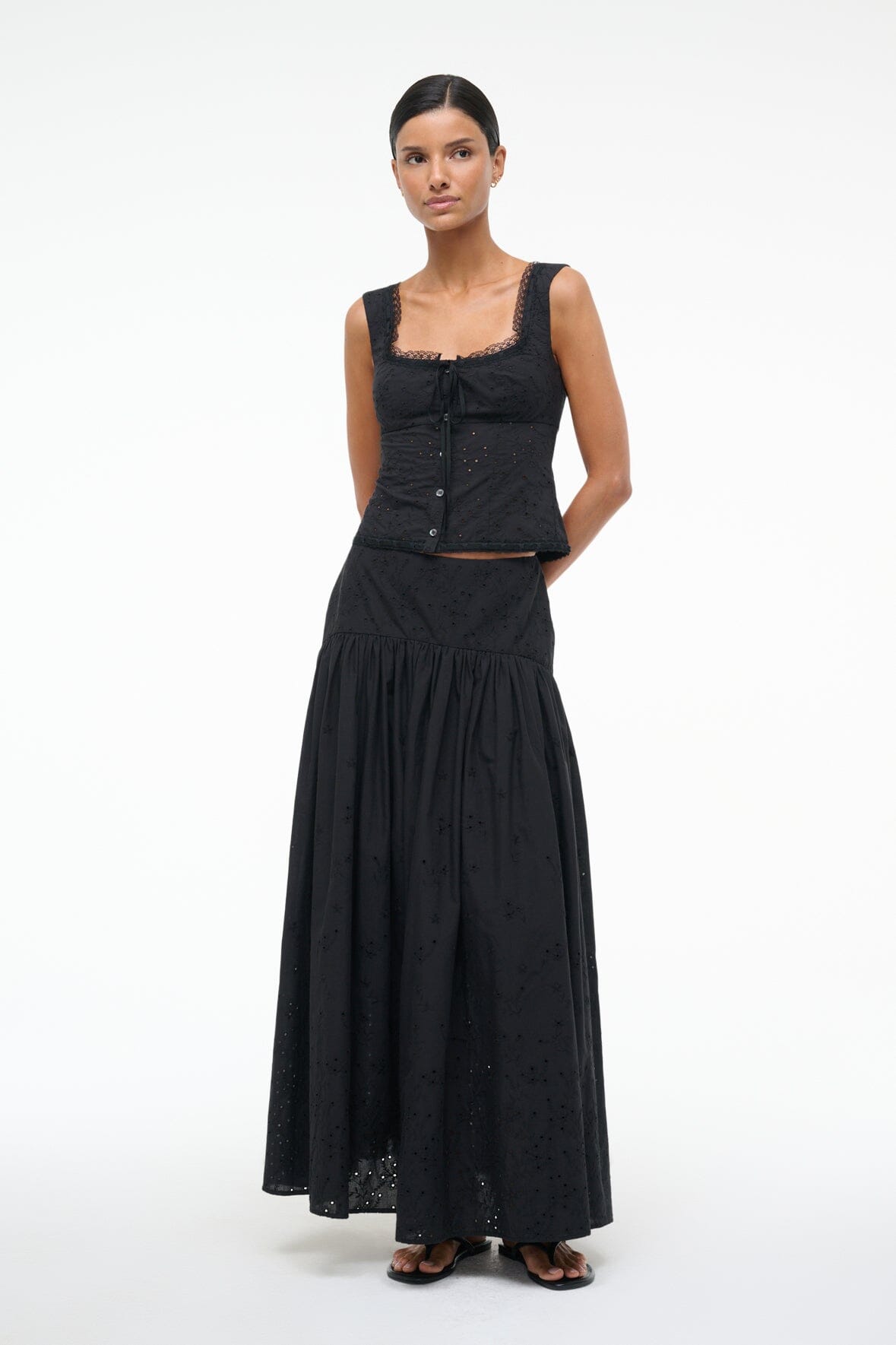 PROCIDA SKIRT | BLACK EYELET - Image 3