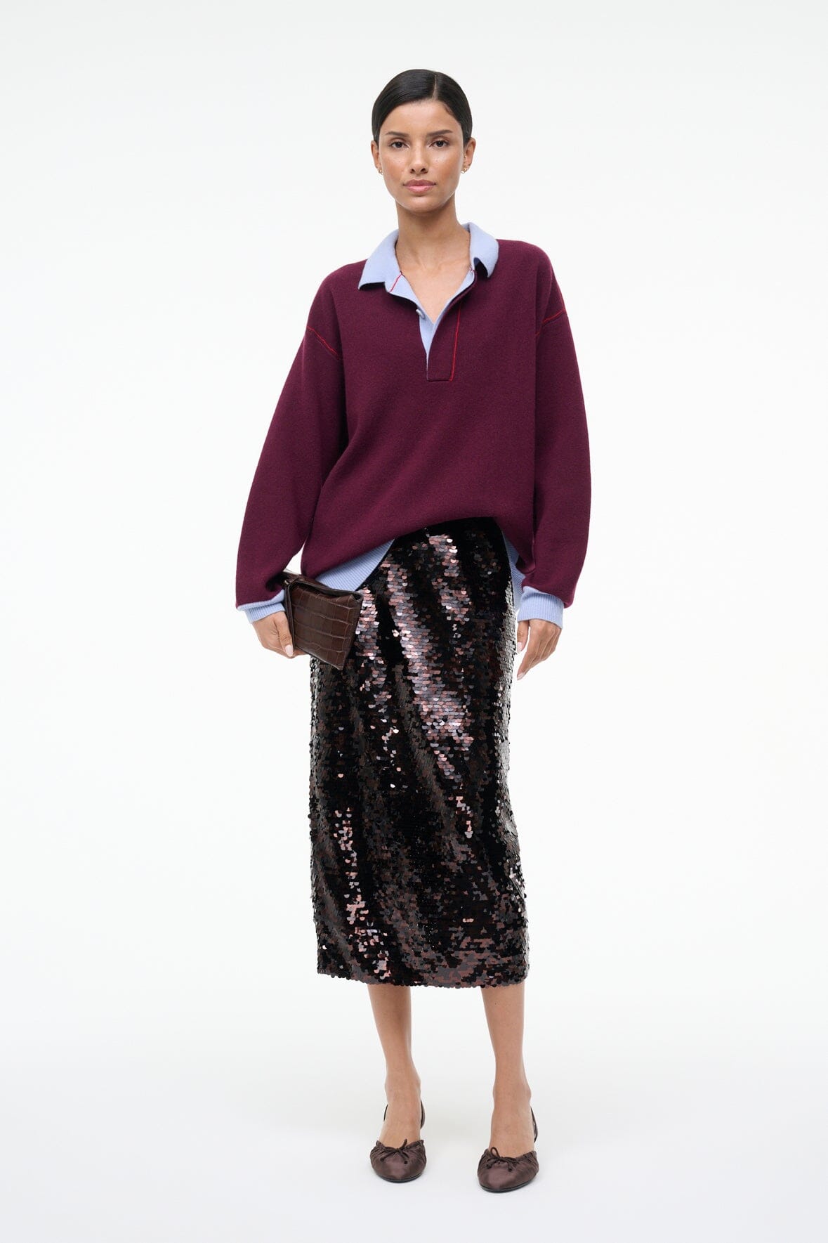 MICHAEL CASHMERE SWEATER | CRIMSON - Image 2