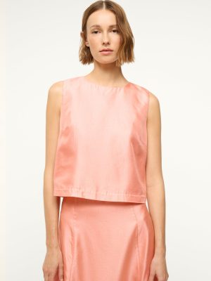 CASSIA SILK TOP | CARNATION