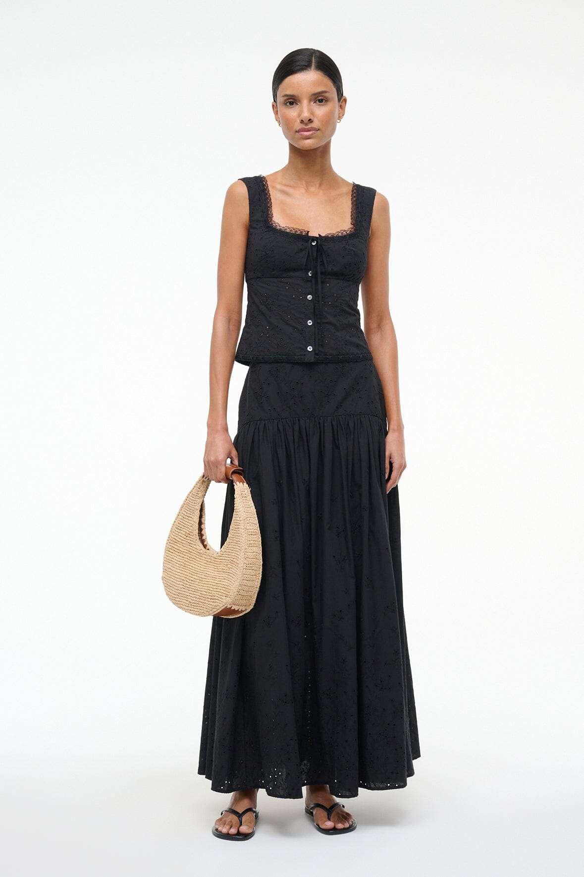 PROCIDA SKIRT | BLACK EYELET