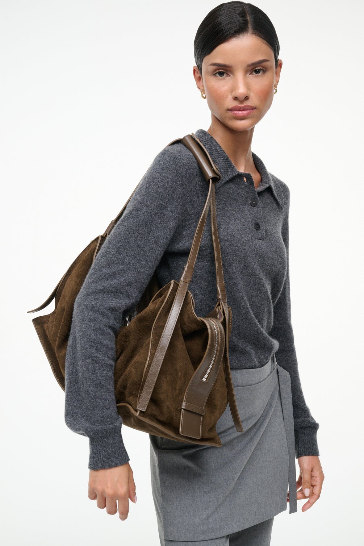 LARGE HAROLD BAG | TRUFFLE SUEDE - Image 2