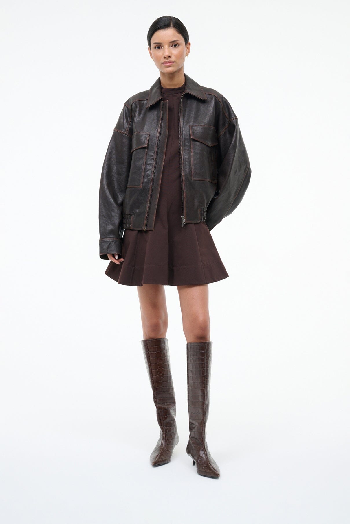 SEBASTIAN KITTEN HEEL BOOT | ESPRESSO CROCO - Image 2