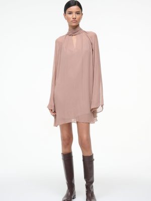 ESTHER MINI DRESS | TAUPE