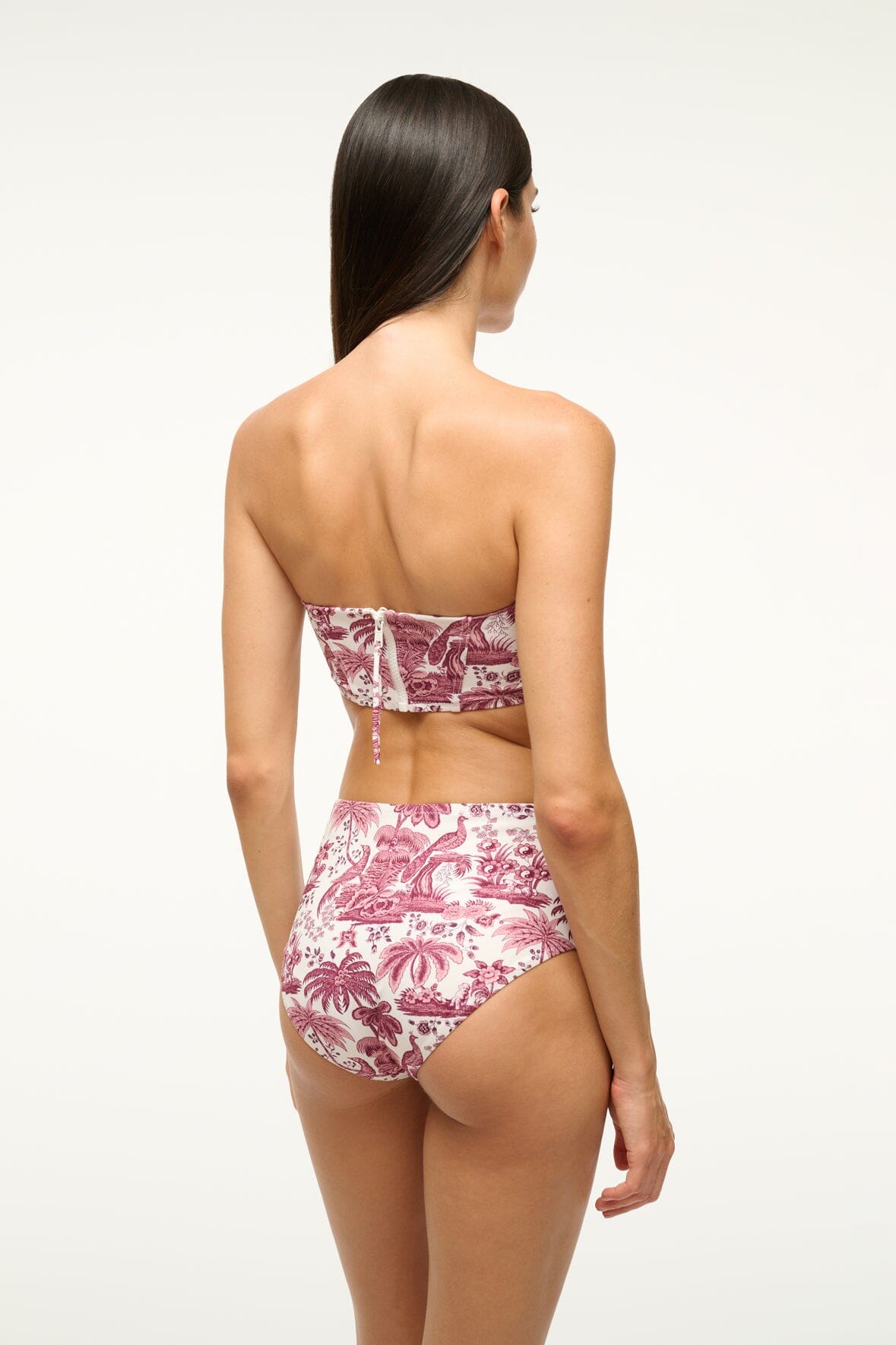 DEVON HIGH RISE BIKINI BOTTOM | BORDEAUX TOILE - Image 5