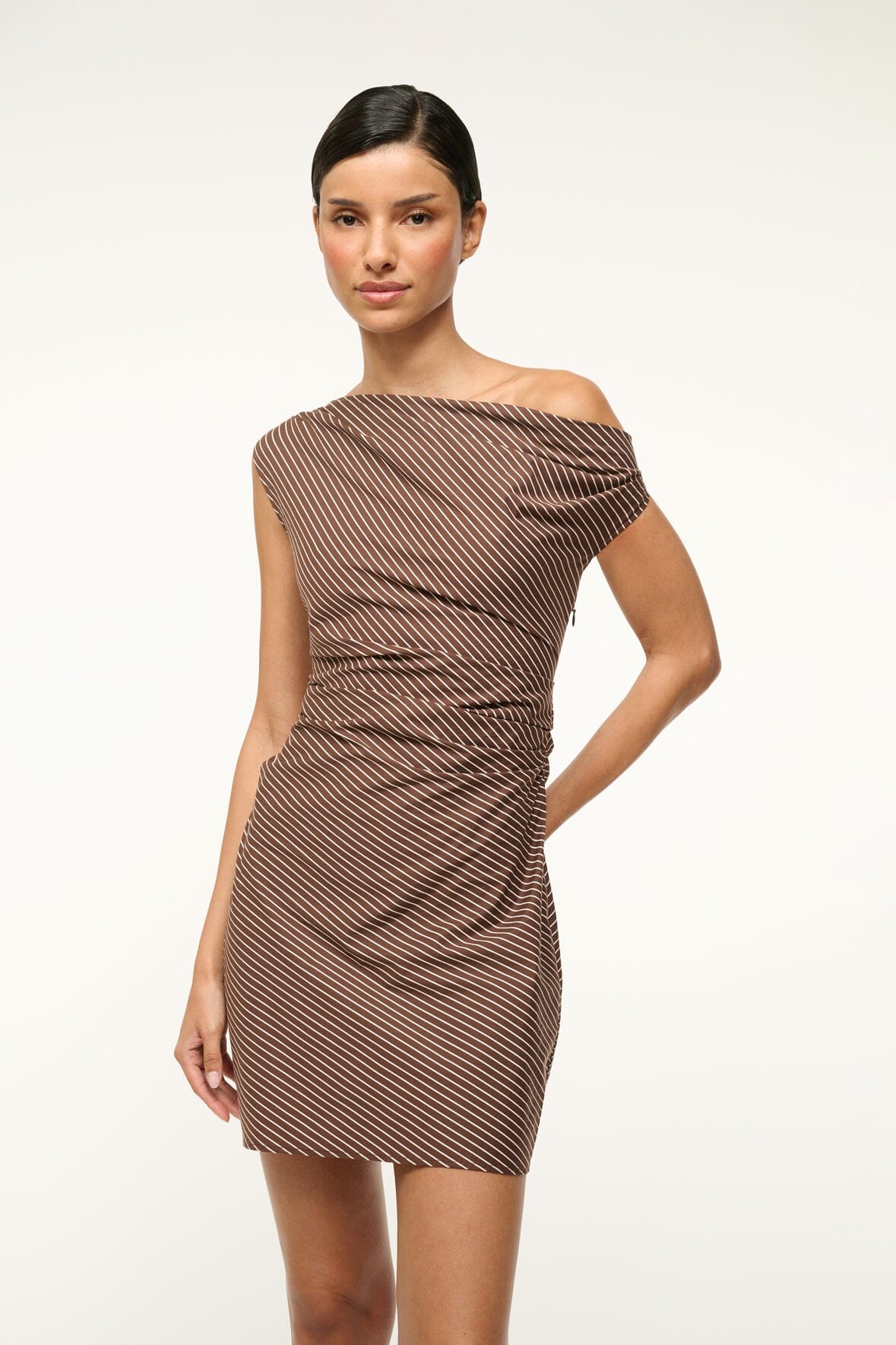 MINI PHARE DRESS | DARK OAK MICRO STRIPE - Image 2