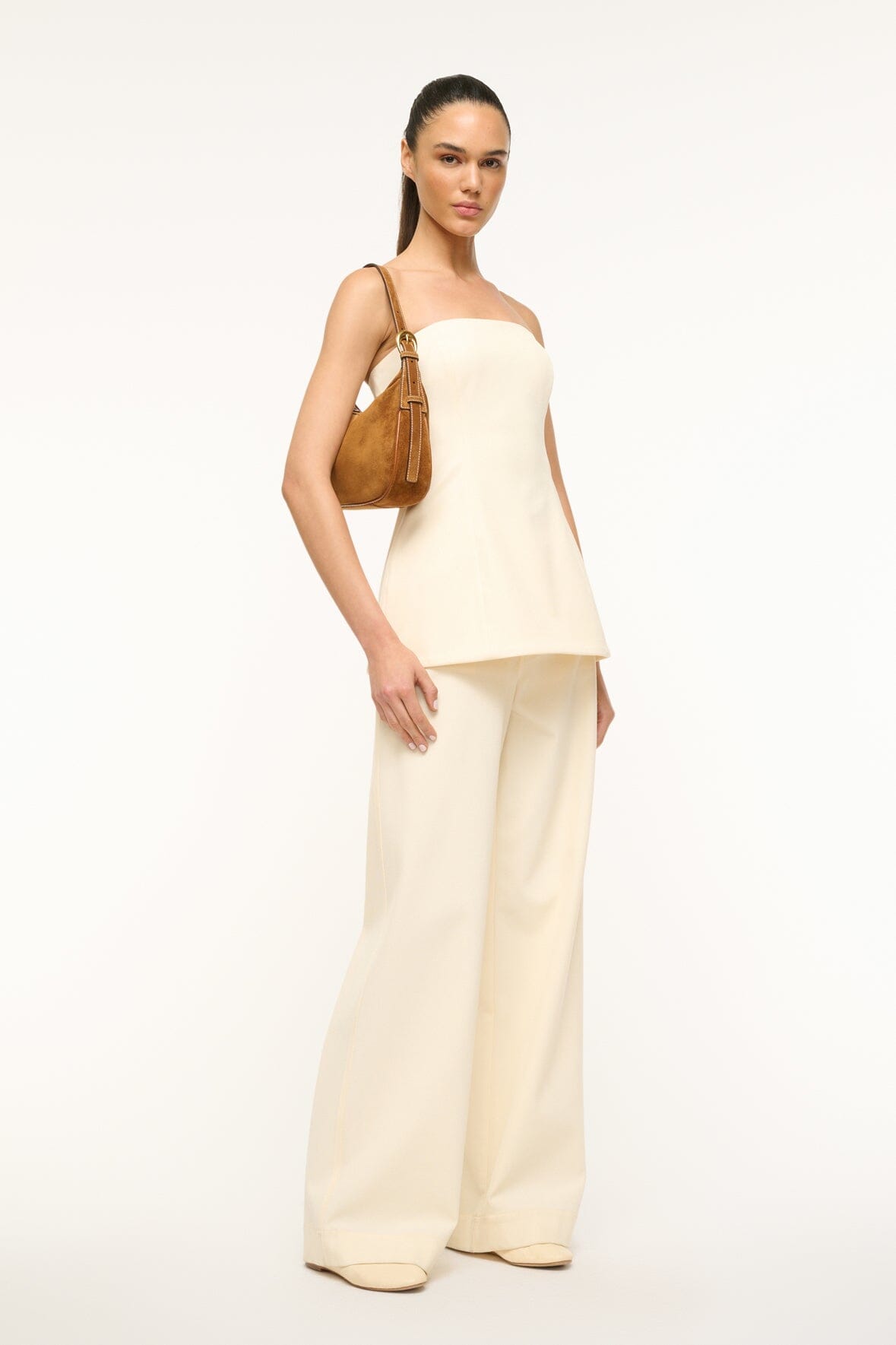 PINE SHOULDER BAG | TAN SUEDE - Image 2