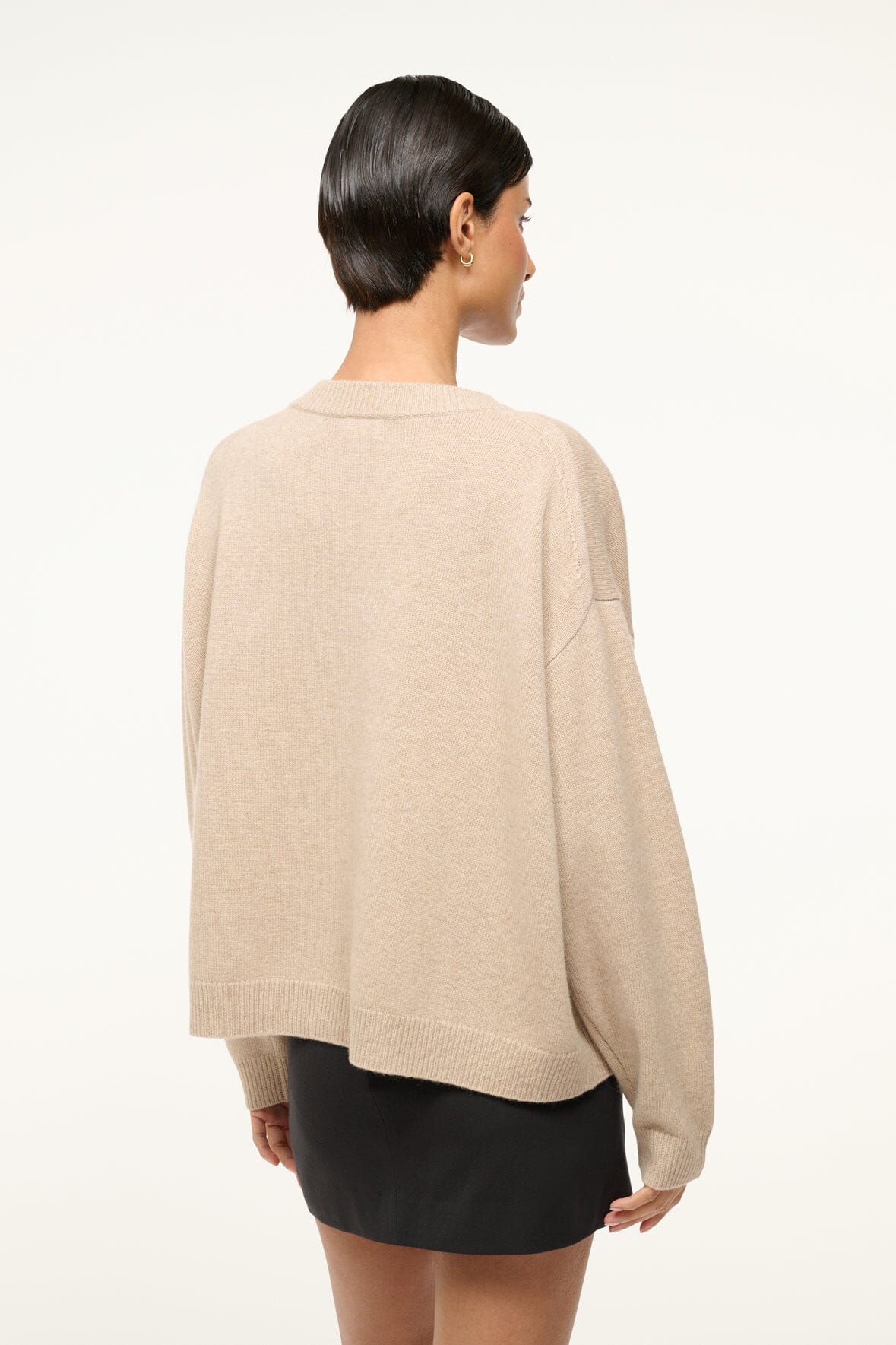 SERRANO CASHMERE RELAXED CREW | STONE - Image 3