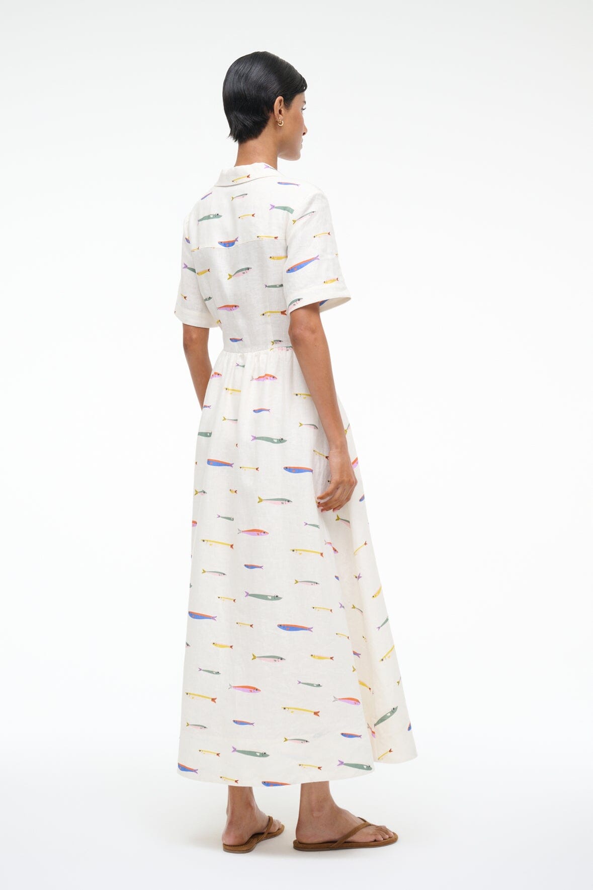 MERYL LINEN DRESS | POP SARDINES IVORY - Image 3